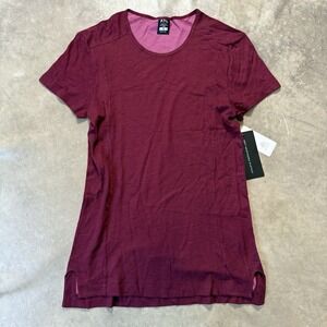 APL Shirt Mens‎ Size Small Burgundy The Perfect Wool Blended Tee Short Sleeve